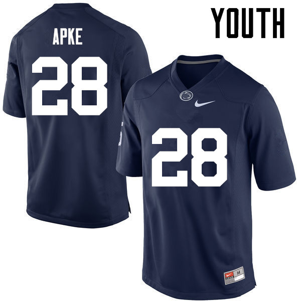 Youth Penn State Nittany Lions #28 Troy Apke College Football Jerseys-Navy
